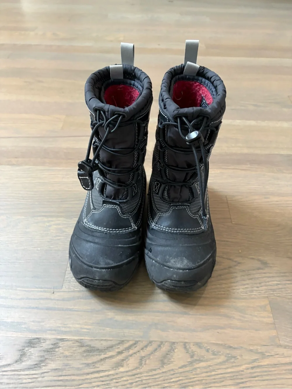 The North Face Kids Black Snow Boots with Lining